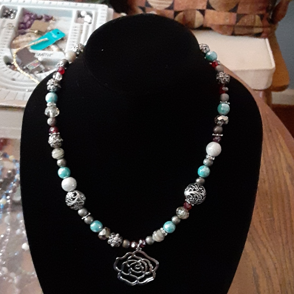 Handcrafted beaded necklace